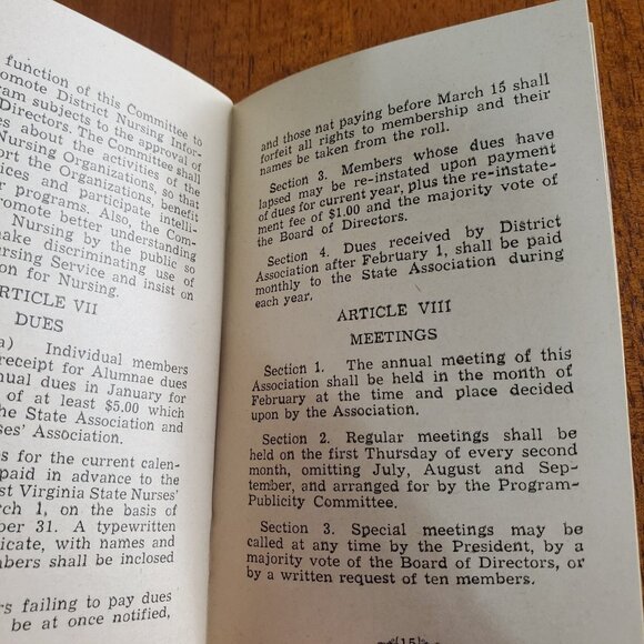 1942 Constitutions & By-Laws District Nurses Association Northern Panhandle 40s - Picture 7 of 7